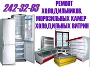 Ремонт холодильного оборудования,  витрин,  ларей,  холодильников 242-32-