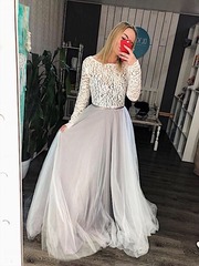 Лавандовое свадебное платье